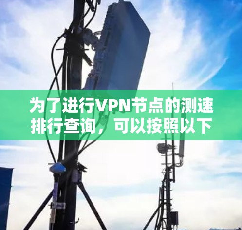 为了进行VPN节点的测速排行查询，可以按照以下步骤进行