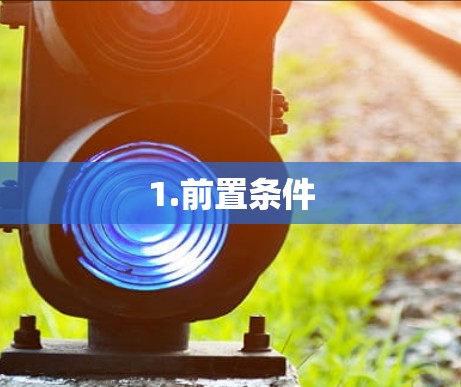 1.前置条件 1.前置条件